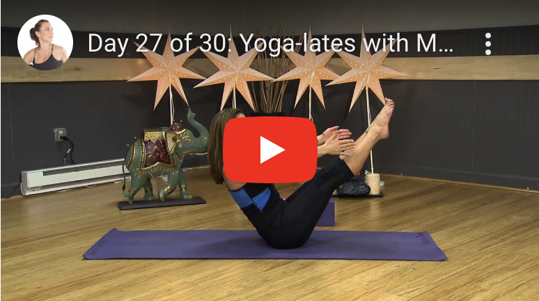 A video screenshot on Day 27 of 30 Yoga Lates with Melisa