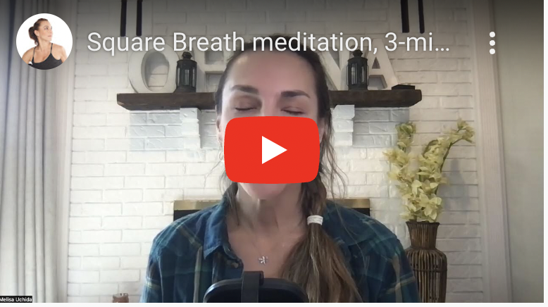 A screenshot of the video square breath meditation by melisa